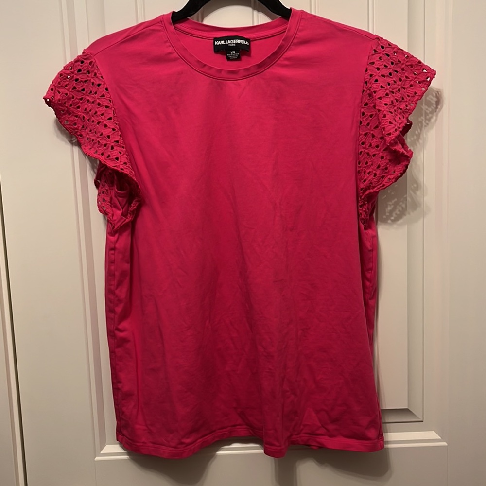 Karl langerfeld tshirt pink